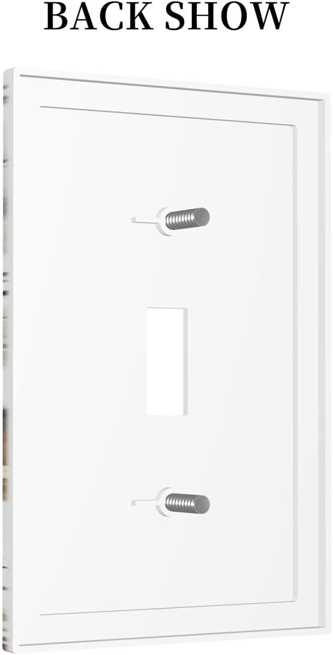 Snow Bear Fox Deer Forest Squirrel Wild Life Animal Decorative Light Switch Cover 1 Gang Single Toggle Device Electrical Faceplate Switchplates Decorator Outlet Wall Plate for Farmhouse Kids Room