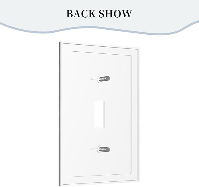 Decorative Switch Cover Plate with Rustic Dark Wood Grain & Vintage Style Design Single Gang Toggle Switch Plate Light Switch Covers Artistic Faceplate for Kitchen/Living Room