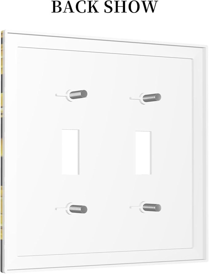 Decorative Switch Plates Floral Sunflower Plants Flowers 2 Gang Double Toggle Outlet Light Switch Cover Wall Plate Electrical Faceplate For Bed Room Farmhouse Decor