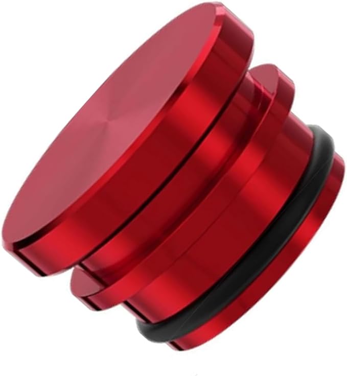 WZP Cigarette Lighter Plug Cover, Aluminum Cigarette Lighter Socket Cover Cap, Dustproof Waterproof Plug Covers Replacement, Universal for Car Power Port Outlet with Standard 12V Power Source (Red)