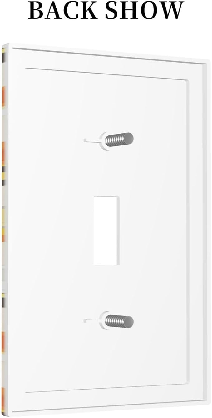 Decorative Light Switch Cover Plate Construction Vehicle Yellow Trucks Diggers 1 Gang Single Toggle Wall Plates for Electrical Outlet Covers Switch Plate Covers Faceplate for Home Decor
