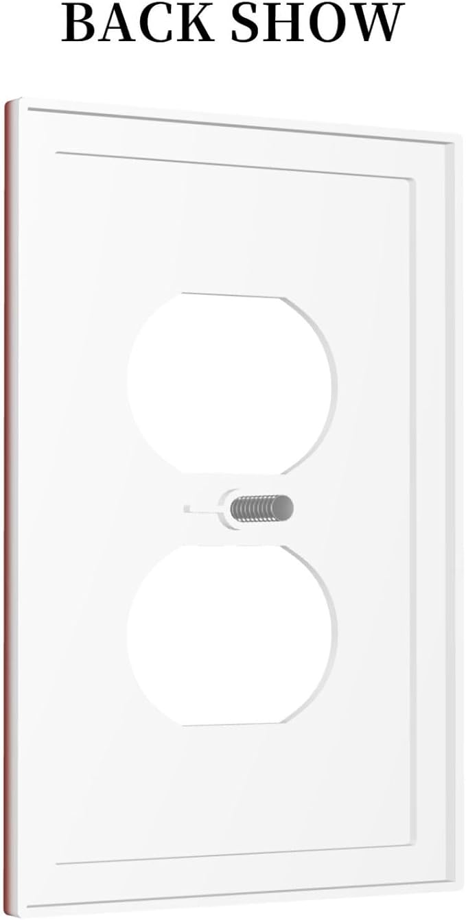 Decorative Dark Red 1 Gang Single Duplex Wall Plate Receptacle Outlet Covers, Modern Solid Colored/Color Wine Red Dual Device Socket Light Switch Cover Switchplate Faceplate Jumbo/Large Size