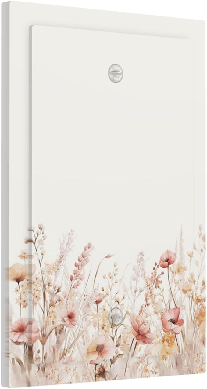 Light Switch Cover Plate Boho Floral Watercolor Flower Pattern 1 Gang No Device Blank Wall Plate Decorative Switch Plate Covers Electrical Outlet Cover for living Room Home Decor