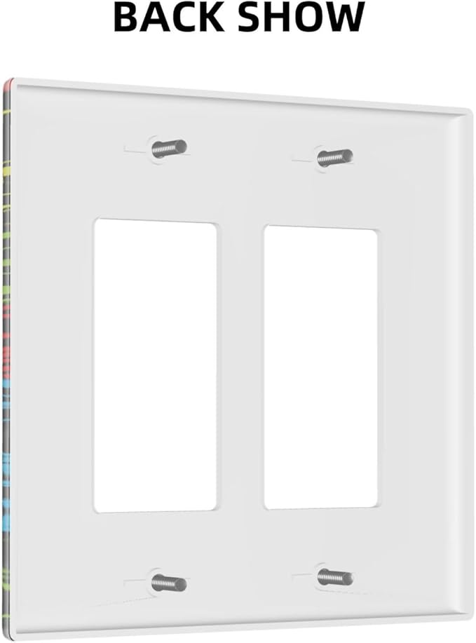 Video Game Double Gang Rocker Decorative Light Switch Cover, 2-Gang Wall Plate Outlet Cover