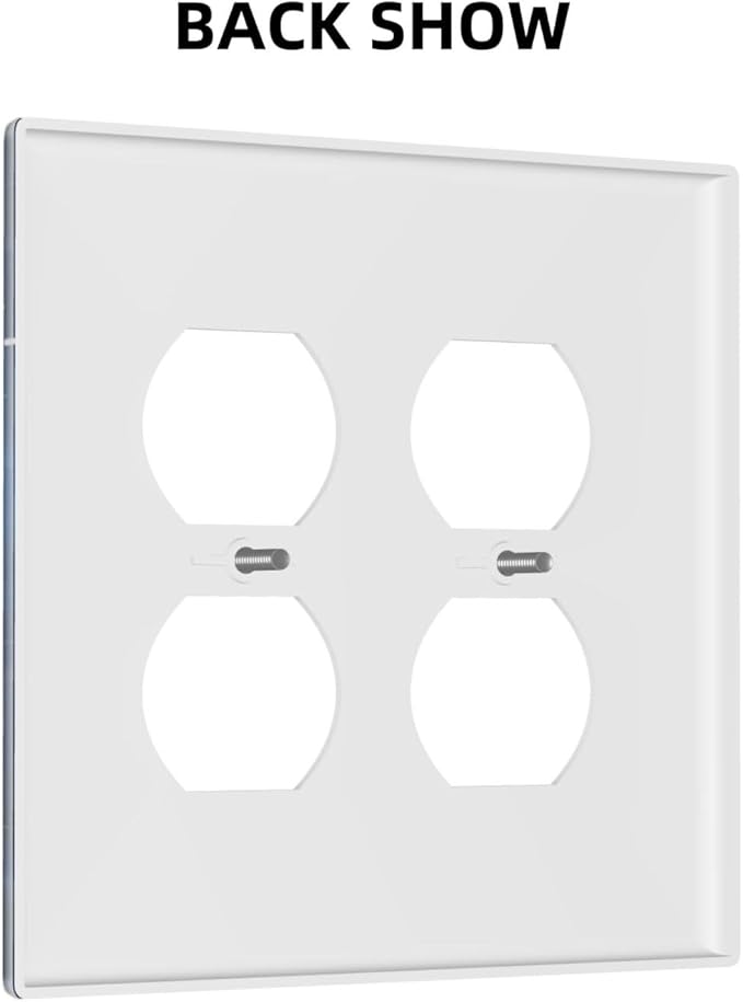 Light Switch Cover Plate Galaxy Starry Sky Universe Sparkle Stars 2 Gang Socket Covers Double Duplex Wallplates Switch Plates and Outlet Covers for Bathroom Bedroom Decor