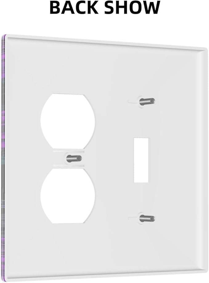 Wallplates Gothic Style Crow Purple Flowers 1 Toggle 1 Duplex Switch Plate Electrical GFCI Faceplate Decorative Light Switch Covers for Bedroom living Room Decor