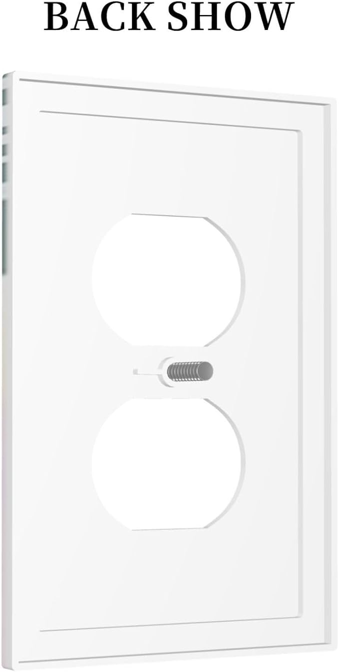 Outlet Covers Boho Mid Century Sun Leaves 1 Gang Duplex Light Switch Cover Plate Abstract Leaf Arch Decorative Wall Plates Electrical Switchplate Receptacle Cover for Bathroom Home Decor