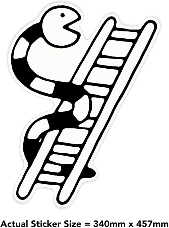 Azeeda 'Snakes & Ladders' White Premium Vinyl Decal Sticker – Waterproof, Durable & Easy to Apply - Ideal for Car Bumpers, Windows, Bins and More (DW00024896)