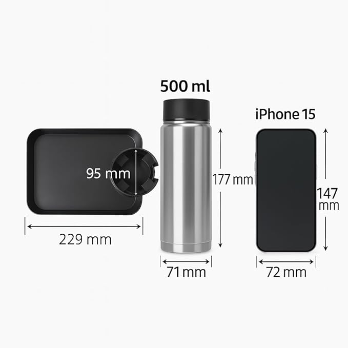 Car Seat Tray, Adjustable Base and Silicone-Supported Anti-Shake Cup Holder, Car Seat Tray for Kids Travel, Car Seat Snack Tray, Car Tray for Toddler, Family Road Trip Essentials for Kids