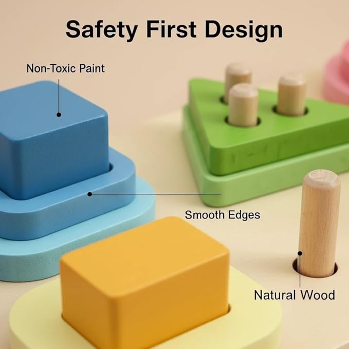 Dementia Activities for Seniors – Color and Shape Cognitive Board, Ideal Gifts for People with Dementia, Alzheimer's Products for Elderly