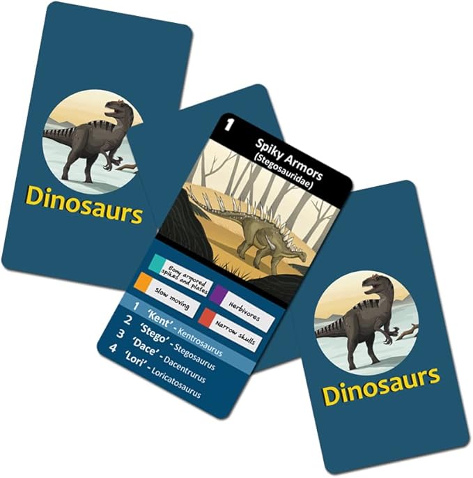 The Purple Cow Go Fish! - Dinosaurs - The Classic Card Game with a General Knowledge Boost for Kids & Families Ages 6+