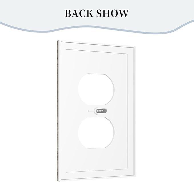 Decorative Outlet Covers Rustic Wood Grey Brown Vintage Wooden Plank 1 Gang Duplex Light Switch Cover Plate Electrical Switch plates WallPlates Socket Covers for Farmhouse Home Decor