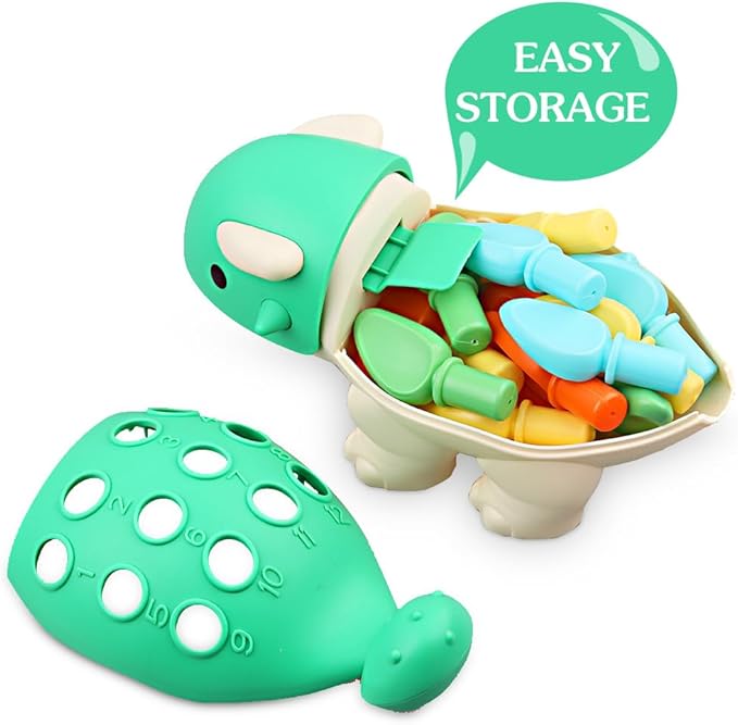 Baby Sensory Toys Toddler Montessori Learning Fine Motor Skills Toy for 6 9 12 18 Month One Year Old Boy Birthday Gift Kid Sorting Stacking Color Recognition Dinosaur Age 1 2 3 4 Educational Toys