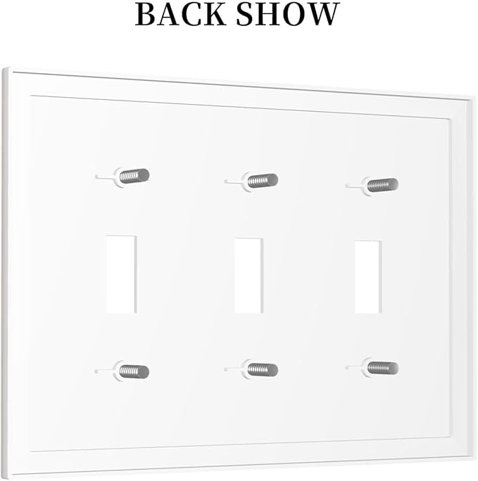 Pink 3 Gang Light Switch Plate Decorative Triple Toggle Wall Plate Cover Cute Electrical Faceplate Switch Face Plate