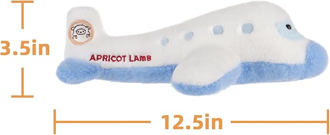 Apricot Lamb Comfort Plane Stuffed Animals for Kids, Soft Cute Plush Toys for Baby Girl and Boy, Fluffy Comfort Plane
