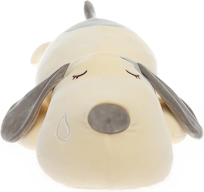 ERDAO Dog Plush Pillow, Soft Dog Stuffed Animals Toy Plushie Body Pillow Gifts for Kids Girls Boys (Gray, 17.7 inch)