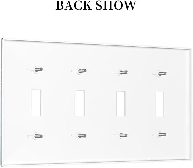 Light Switch Cover Plate Black Ocean Nautical Octopus Ship Funny Kraken 4 Gang Switch Plate Covers Quad Toggle Wall Plates Decorative Switchplate Electrical Faceplate for Bathroom Home Decor