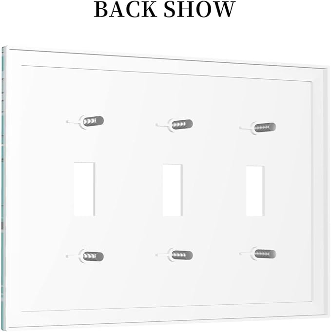 American Map 3 Gang Light Switch Cover Decorative Triple Toggle Wall Plate Electrical Switchplate Standard Size Faceplate Cartoon Animal Educational Geography Rustic Barn Bathroom Bedroom Home Decor