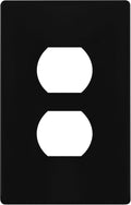 TG Mid-Size Screwless Duplex Wall Plate, Child Safe Receptacle Outlet Cover, Medium Size 1-Gang 4.88" H x 3.11" L, Polycarbonate Thermoplastic, UL Listed, SP-MS1-BK, Black (1 Pack)