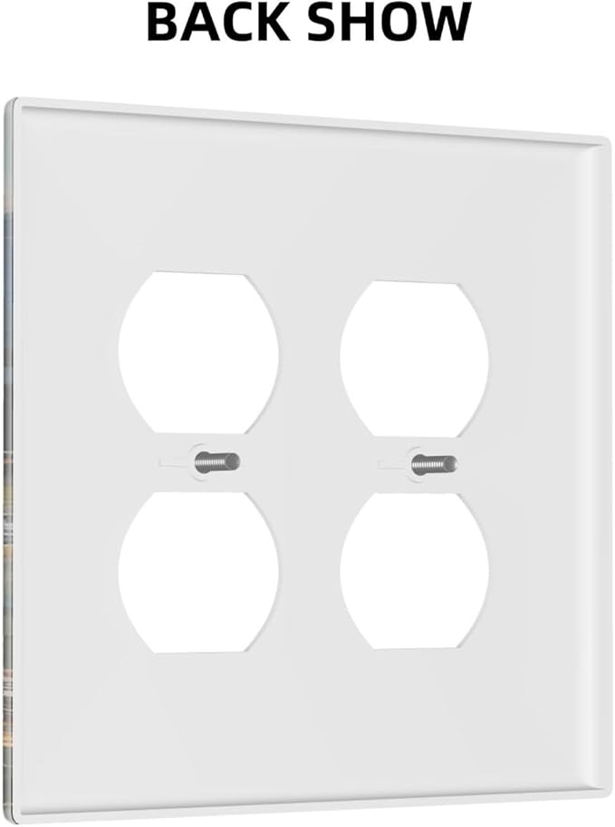 Sunset Wild Flower Field Floral Nature Landscape Outlet Covers 2 Gang Double Duplex Decorative Light Switch Covers Electrical Wallplates Socket Faceplate for Farmhouse Bedroom Decor