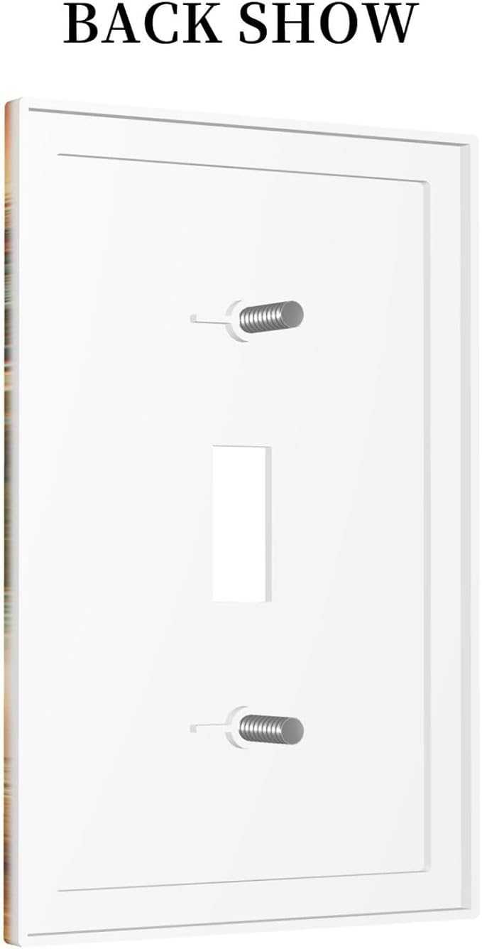 Light Switch Cover Sunset Beach Palm Tree Seascape 1 Gang Wall Plate Cover Tropical scenery Single Toggle Outlet Covers Decorative Switchplate Electrical Faceplate for Bathroom Home Decor