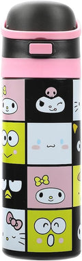 Hello Kitty & Friends Character Face Squares 24 Oz Stainless Steel Water Bottle