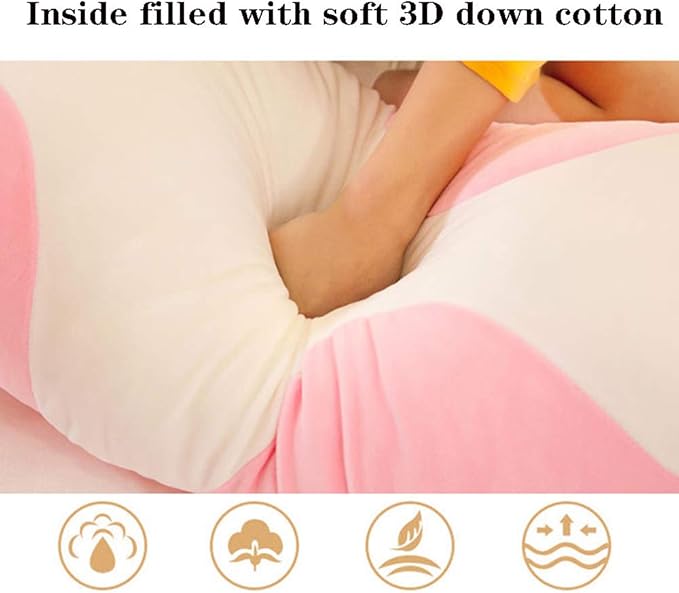shangman Lovely Plush Cat Doll Cute Cartoon Soft Stuffed Kitten, Long Throw Sleeping Pillow, Toy Gift for Kids Girlfriend Multiple Size (Pink,90cm/35.4in)