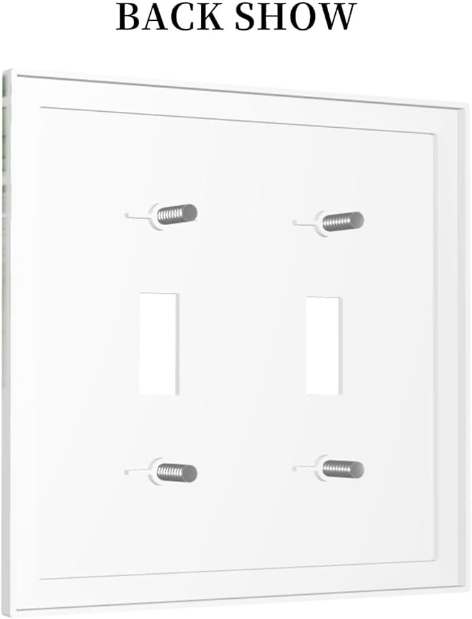 Deer Banana Leaves Palm Trees Green Plants Decorative Switch Plates 2 Gang Double Toggle Outlet Light Switch Cover Wall Plate Electrical Faceplate for Bed Room Living Room Decor