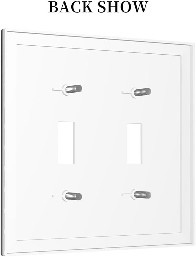 Decorative Switch Plates Mid Century Bee Dark Floral 2 Gang Double Toggle Outlet Light Switch Cover Wall Plate Electrical Faceplate For Home Office Decor