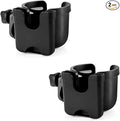 Accmor Stroller Cup Holder with Phone Holder, Bike Cup Holder, Universal Cup Holder for Uppababy Nuna Doona Strollers, 2-in-1 Cup Phone Holder for Stroller Bike Accessory