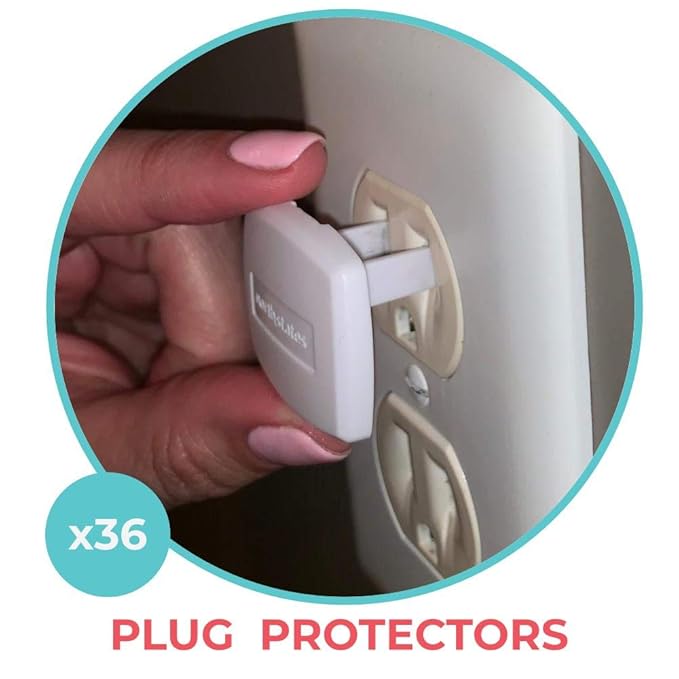 Toddleroo by North States - Plug Protectors for Baby Proofing Outlets: Child Proof Outlet Covers - Soft White (Pack of 216)