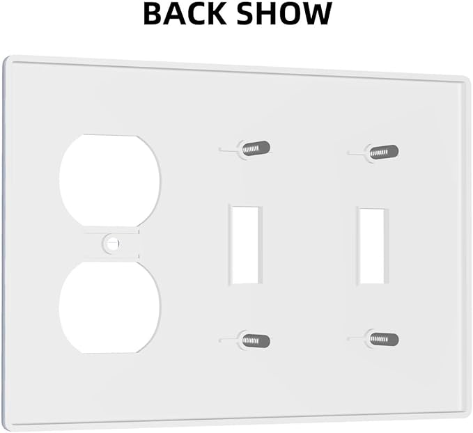 Decorative Royal Blue 3 Gang 2 Toggle 1 Duplex Combination Light Switch Covers, Navy Three Gang Triple Toggle Electrical Combo Toggle/Receptacle Outlet Switch Face Wall Plate Covers