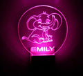 MIRROR MANIA Night Light Multi Color Personalized LED Plug-in, Ultra-Slim Touch Night Light Smart Dusk to Dawn Sensor, Kids Children's Bedroom Kitchen Bathroom Hallway Play Room Variations (Elephant)