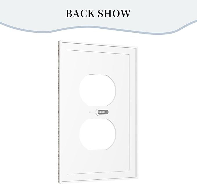 Outlet Covers Rustic Dark Grey Wood Plank Vintage Texture 1 Gang Duplex Light Switch Cover Plate Decorative Wall Plates Socket Cover Electrical Switchplate for Farmhouse Home Decor