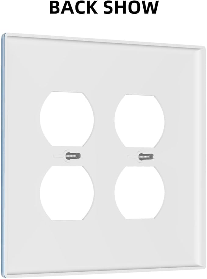 Cute Animal Dogs Puppy Decorative Outlet Cover Double Duplex Light Switch Plate Cover Electricity Receptacles Plates For Home Kitchen Living Bedroom 4.6 * 4.5