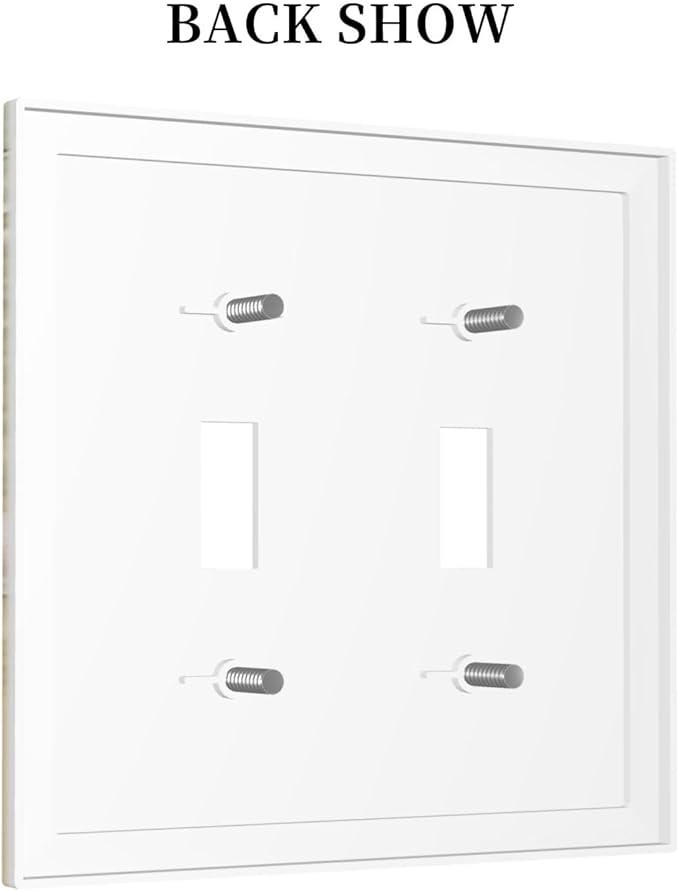 Decorative Switch Plates Beach Starfish Ocean Conch Cameo Shell 2 Gang Double Toggle Outlet Light Switch Cover Wall Plate Electrical Faceplate For Decor Kids Room Decor