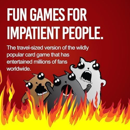 Exploding Kittens Happy Salmon Grab & Game - 3-8 Players - Ages 6+ - 90 Second Rounds - Travel Sized Cards - Easy to Learn Quick Matching - Party, Family Night, Kids and Adults