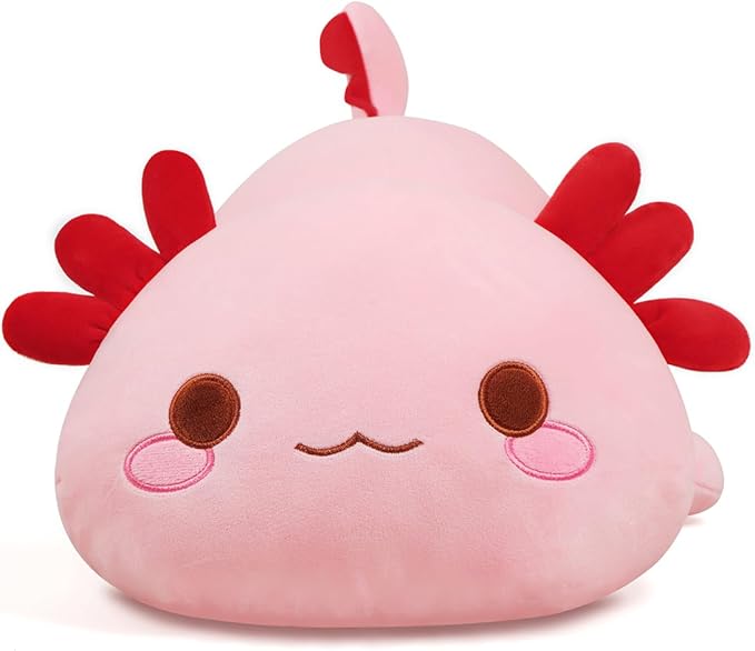 Pink Axolotl Plush, Cute Plushies Axolotl Stuffed Animal for Girls, 20’’ Soft Salamander Plush Pillow Adorable Plushie Gift for Kids