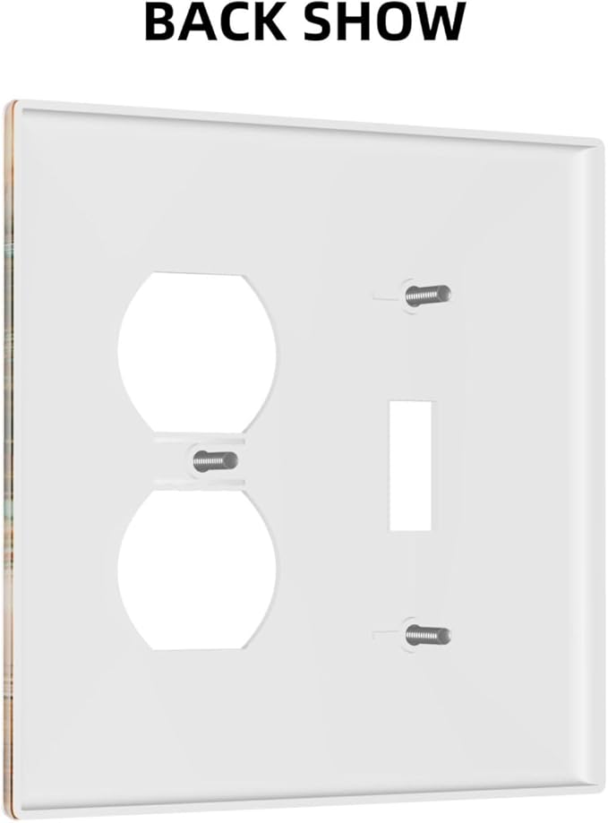 Decorative Outlet Covers Tropical Beach Ocean Palm Trees Hawaiian Sunset 2 Gang Wall Plate Single Toggle Duplex Light Switch Cover Switch Plate Covers Faceplate for Bedroom Decor