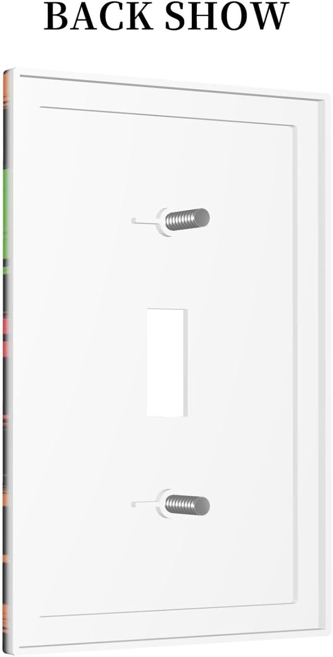Gaming Hippie Gamer Modern Gamepad Colorful Graffiti Decorative Light Switch Cover 1 Gang Single Toggle Device Electrical Faceplate Switchplates Decorator Outlet Wall Plate for Kids Room Nursery Decor