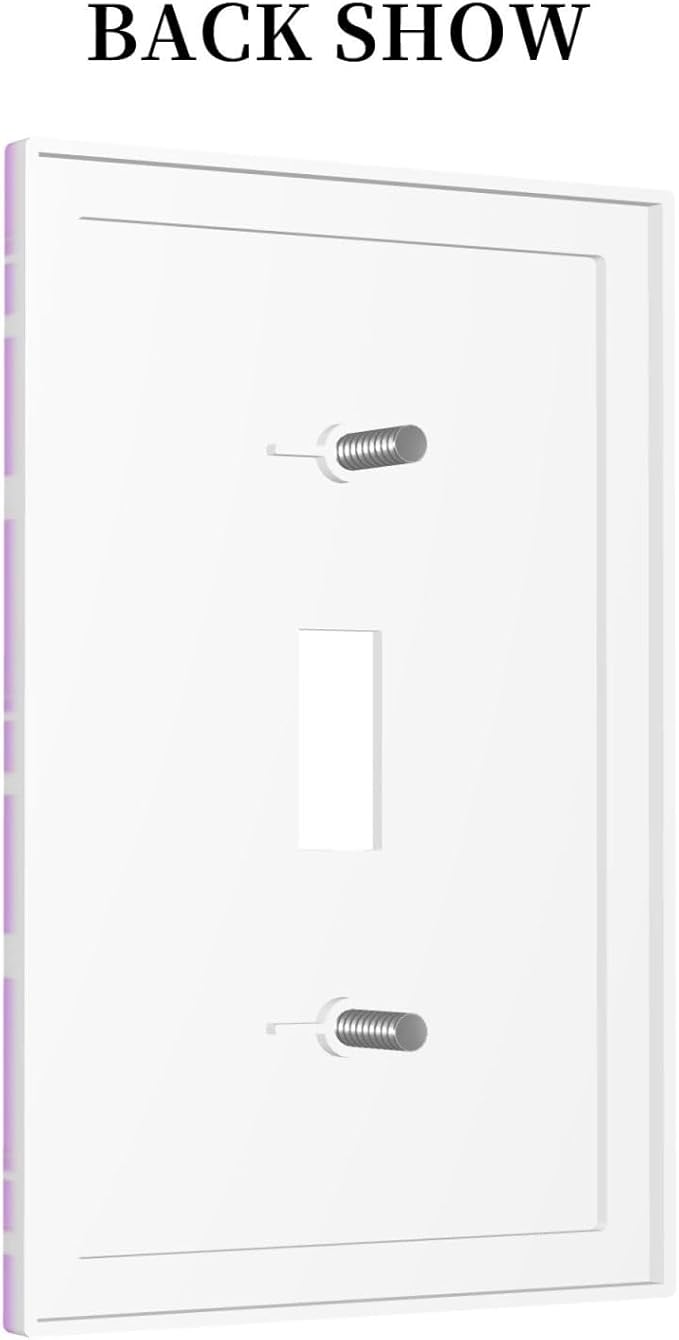 Funny Cute Colorful Girly Rainbow Stripes Unicorn Animal Kid Girls Room Theme 1-Gang Outlet Light Switch Plate Cover Decorative Single Toggle Face Wall Plate Electrical Receptacle Cover Jumbo Size