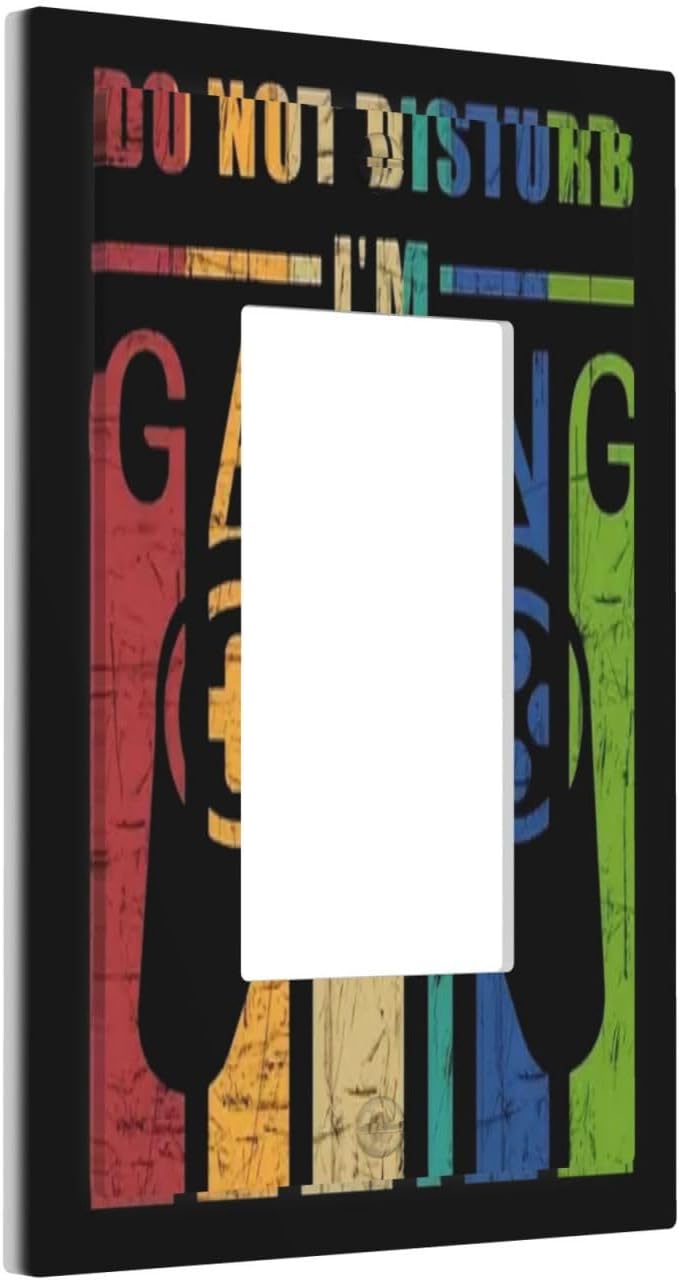 Game Videos Gaming Playing 1 Gang Rocker/Decora Outlet Light Switch Wall Plate Cover Faceplate Decorative Switchplate Kitchen Home Bedroom Decorate