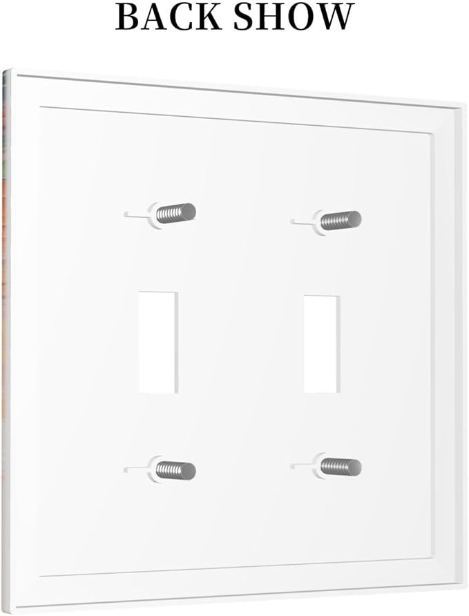 Colorful Wildflower Wisteria Cascade Floral Flower Decorative Switch Plates 2 Gang Double Toggle Outlet Light Switch Cover Wall Plate Electrical Faceplate for Bedroom Living Room Decor