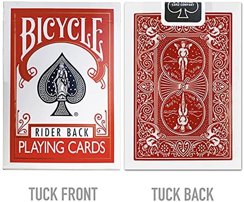 Bicycle Rider Back Standard Index Playing Cards, 12 Pack Bulk Set, Classic Poker Size Decks of Cards for Poker, Blackjack, Rummy, and Family Card Games, Red & Blue Backs