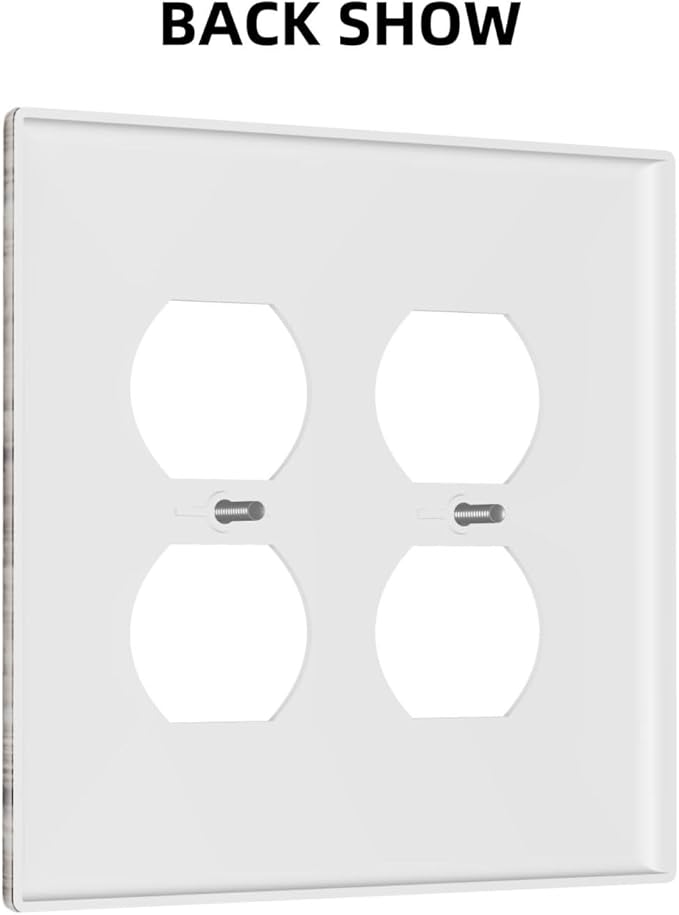 Decorative Light Switch Cover Plate Rustic Wood Grey Brown Vintage Wooden Plank 2 Gang Decorative Switch Plates 1 Toggle Duplex Combo Outlet Covers GFCI Plug Covers Wallplates for Farmhouse Home Decor