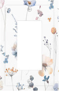 Wildflowers Plant Leaves Floral Berry Decorative Outlet Covers 1 Gang Single Rocker Light Switch Cover Plate Wall Plates GFCI Faceplate for Bed Room Living Room Decor