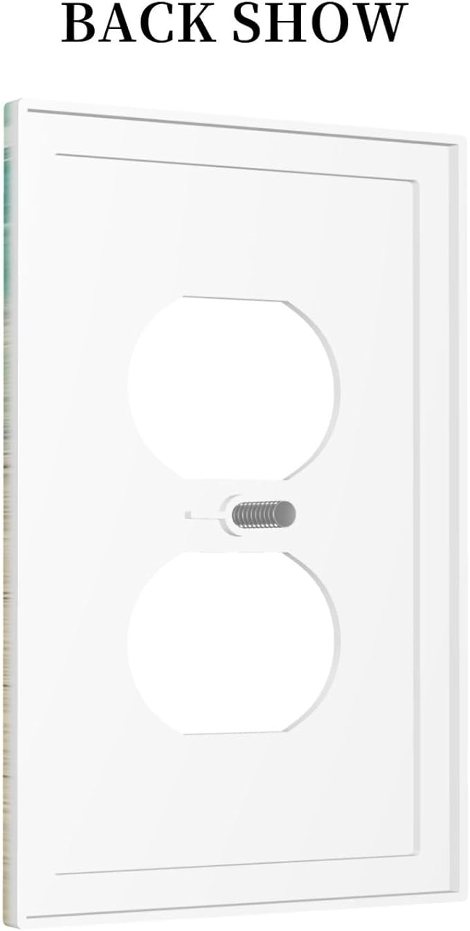 Outlet Covers Sea Shells And Star Fish In Ocean Beach 1 Gang Duplex Light Switch Cover Decorative Switch Plates Electrical Receptacle Faceplate Wall Plate For Bathroom Home Decor