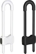 Baby Proofing Cabinets,Cabinet Locks for Babies,2 Pack U-Shaped Child Locks for Cabinets, Child Proof Cabinet Latches,Child Safety Cabinet Locks with Adjustable by SPISPI (1 White,1 Black)