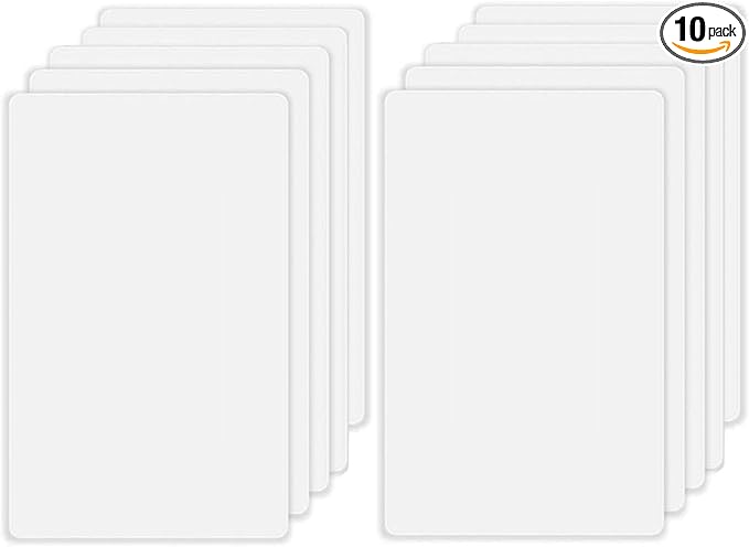ZEFTV Screwless Blank Wall Plates 1-Gang Blank Switch Outlet Electrical Cover Plate Unbreakable Thermoplastic Faceplate for Decorative Receptacle Outlet Switch, White (10 Pack)
