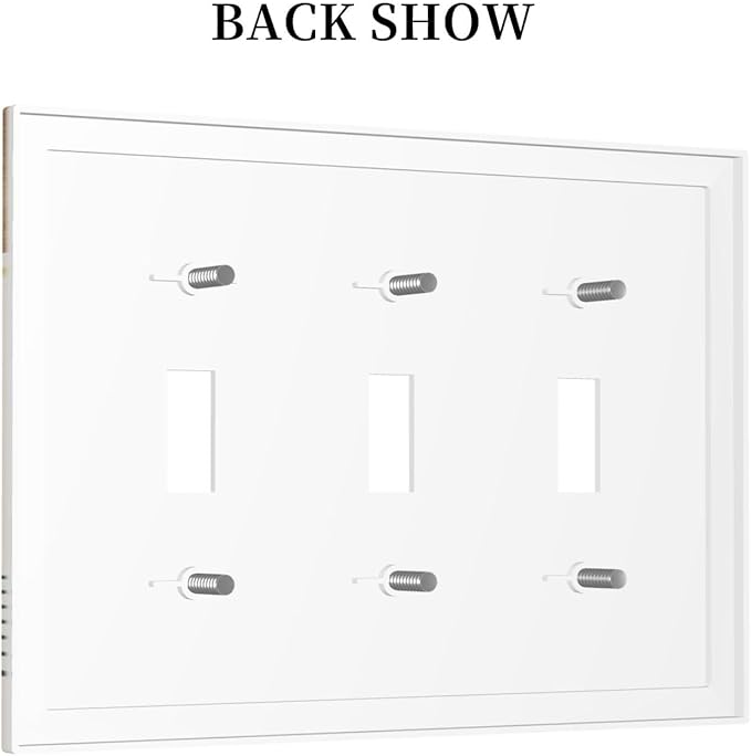 Mid Century Beige Boho Abstract Sun Vintage Arch 3 Gang Light Switch Covers Decorative Triple Toggle Wall Plate Electrical Faceplate Switchplate for Country Bathroom Bedroom Home Decor
